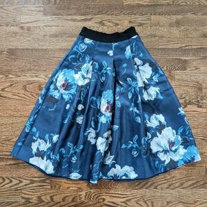 Chic Floral Circle Skirt